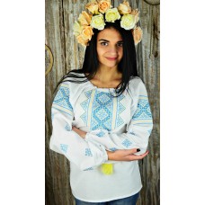 Embroidered blouse "Traditions Blue 2"